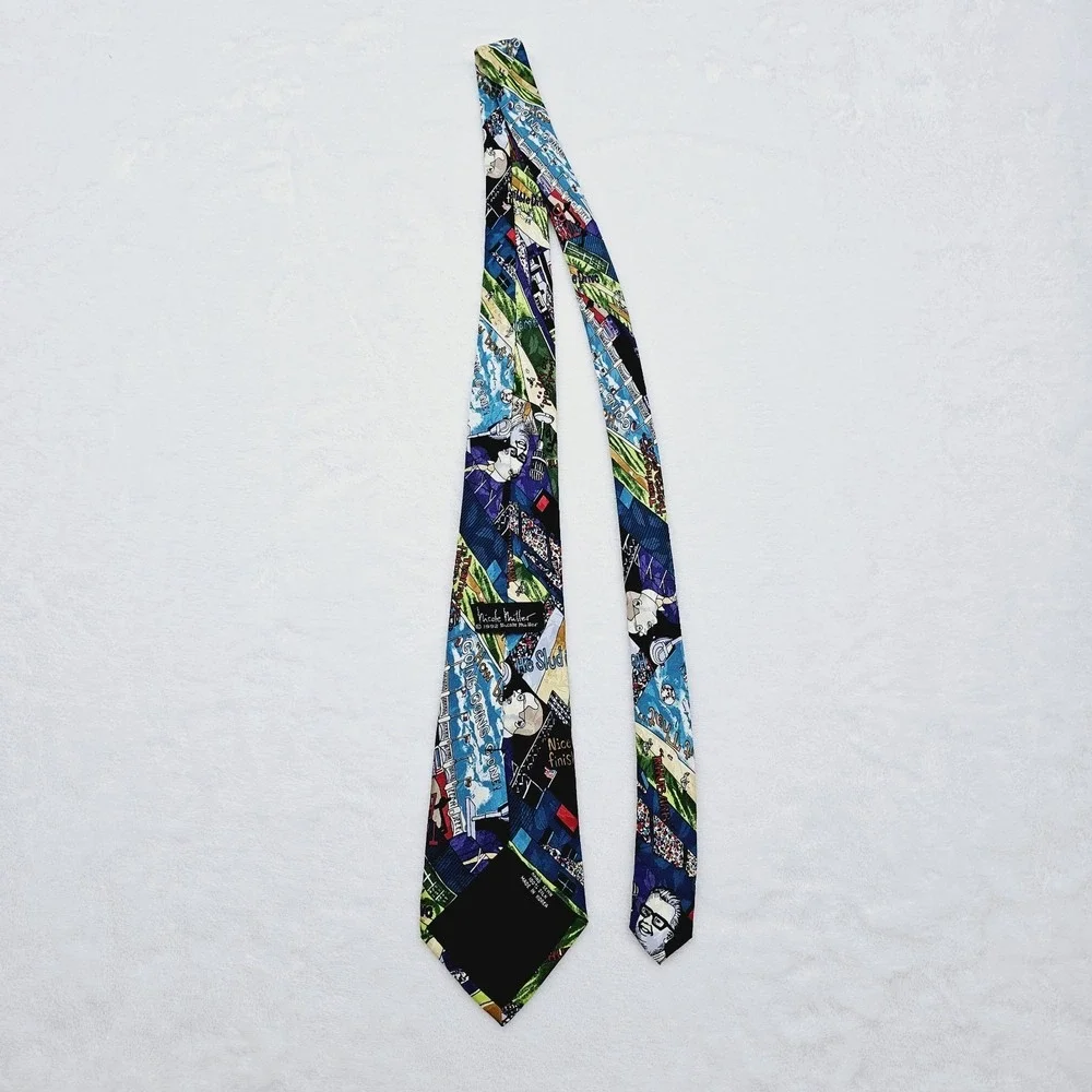 Nicole Miller VINTAGE 1992 Baseball Themed Novelty 100%‎ Silk Hand-Sewn Tie